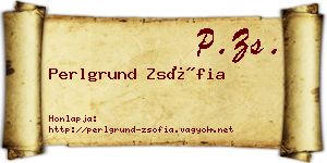 Perlgrund Zsófia névjegykártya